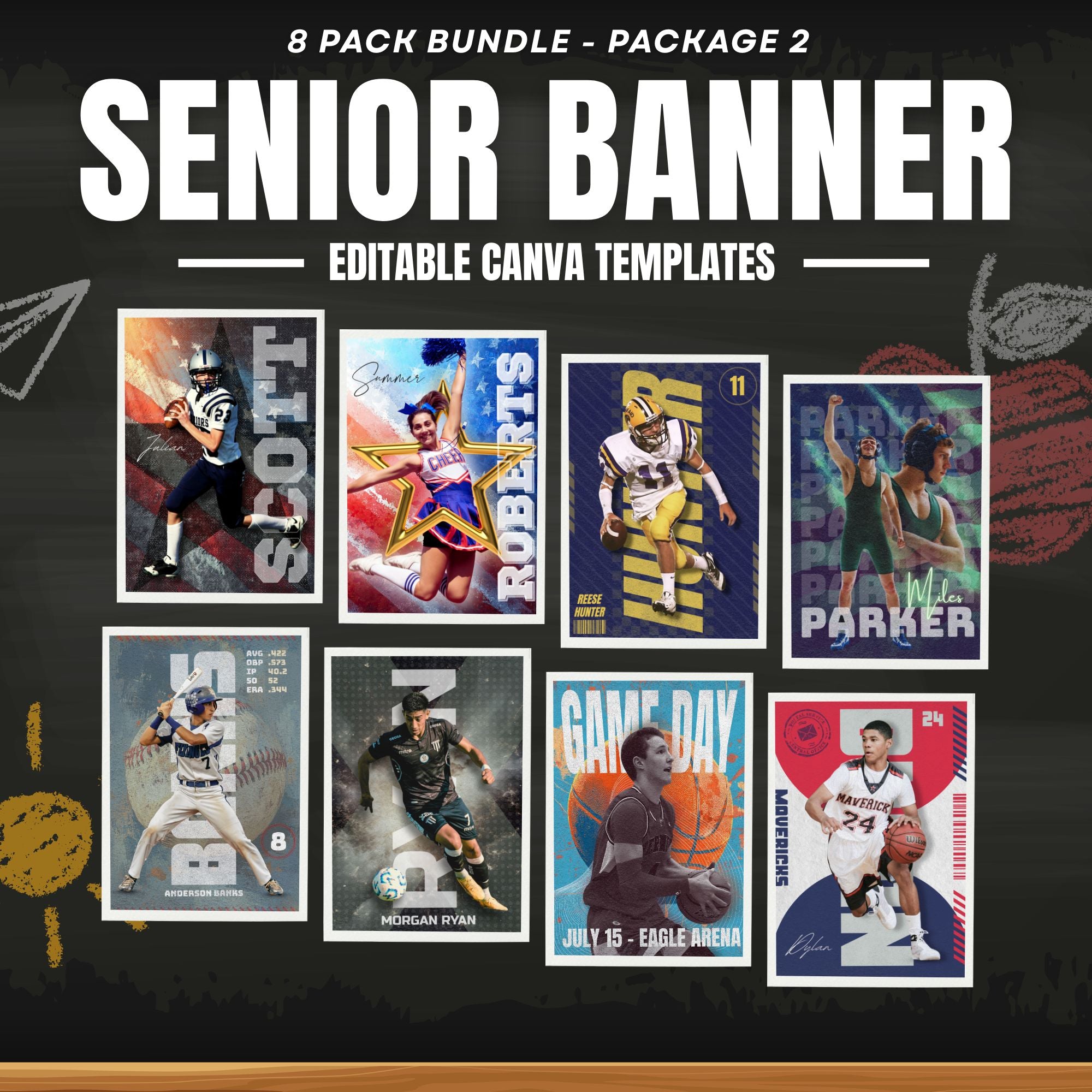 8 Editable Canva Templates for All Sports - Pack 2 – Game Day Creators