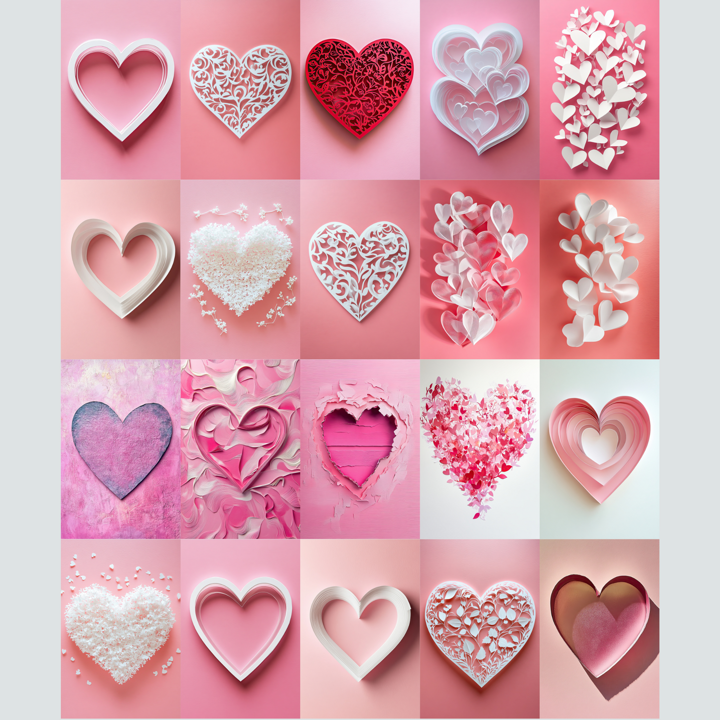 50 Pink Heart Background Bundle