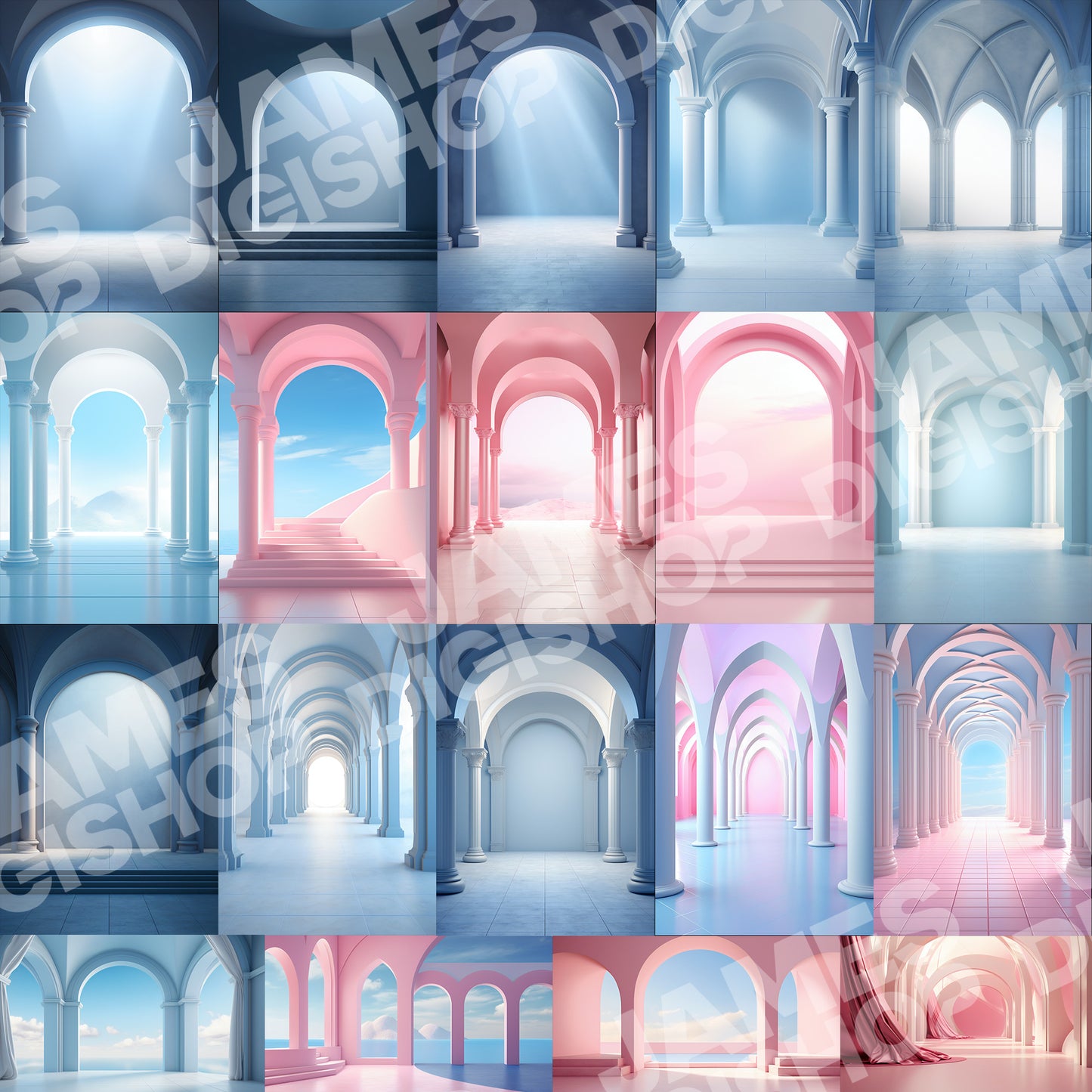 20 Fashion Arc Background Bundle