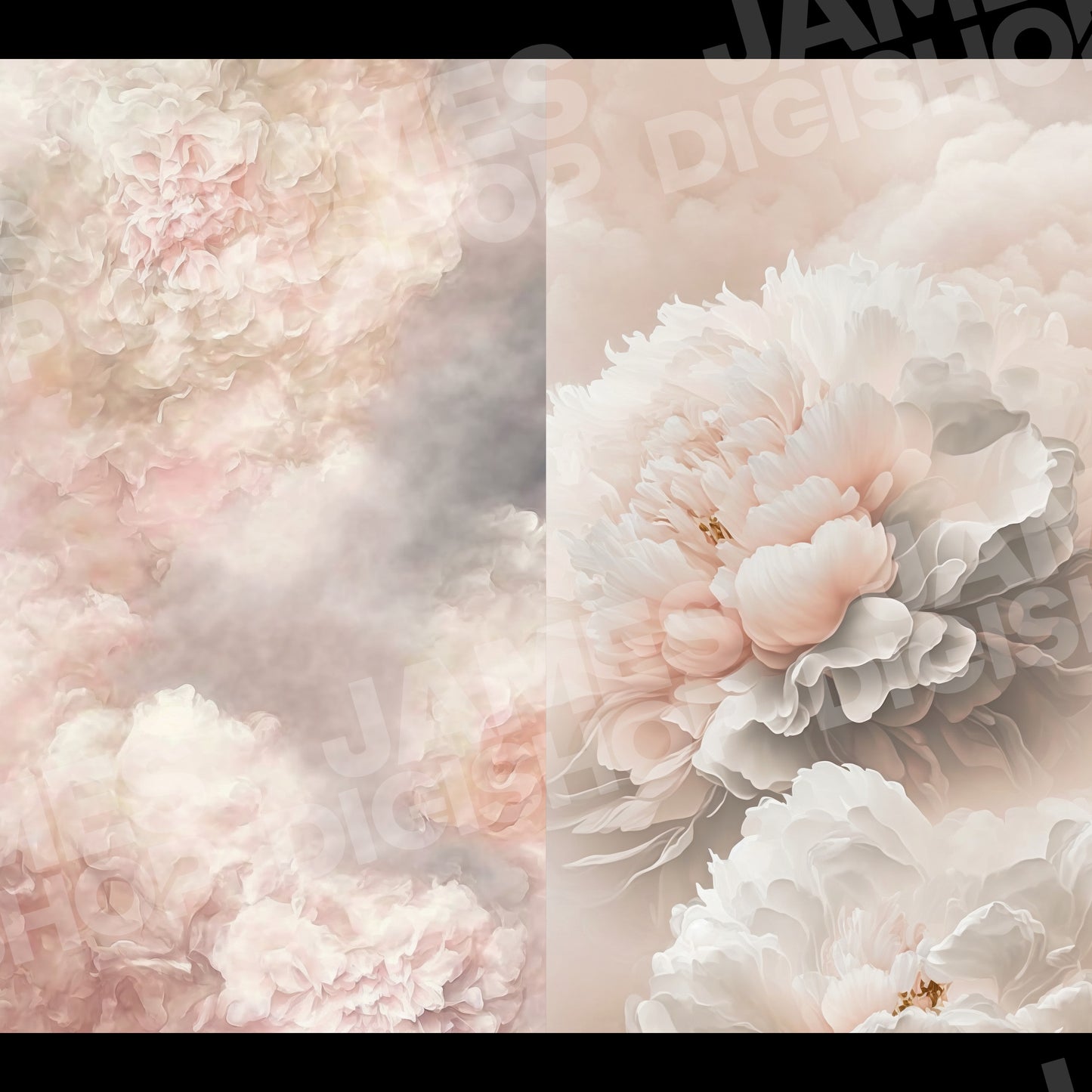 20 Soft Floral Clouds Background Bundle