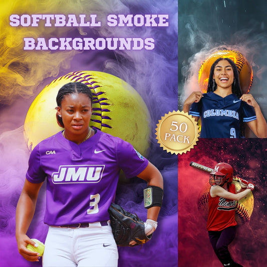 50 Softball Sports Background Bundle