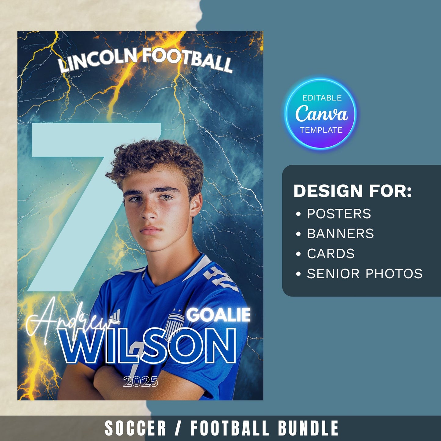 Soccer Canva Poster Template