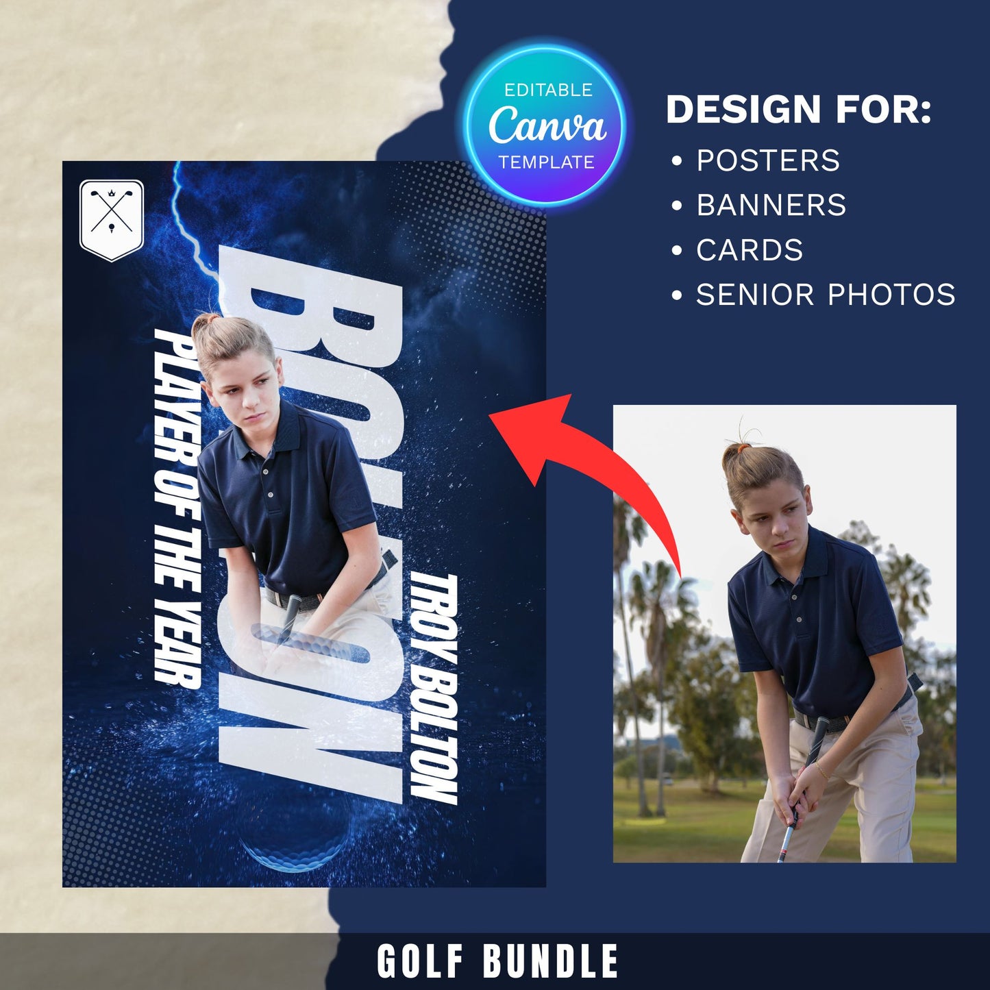 Golf Canva Poster Template