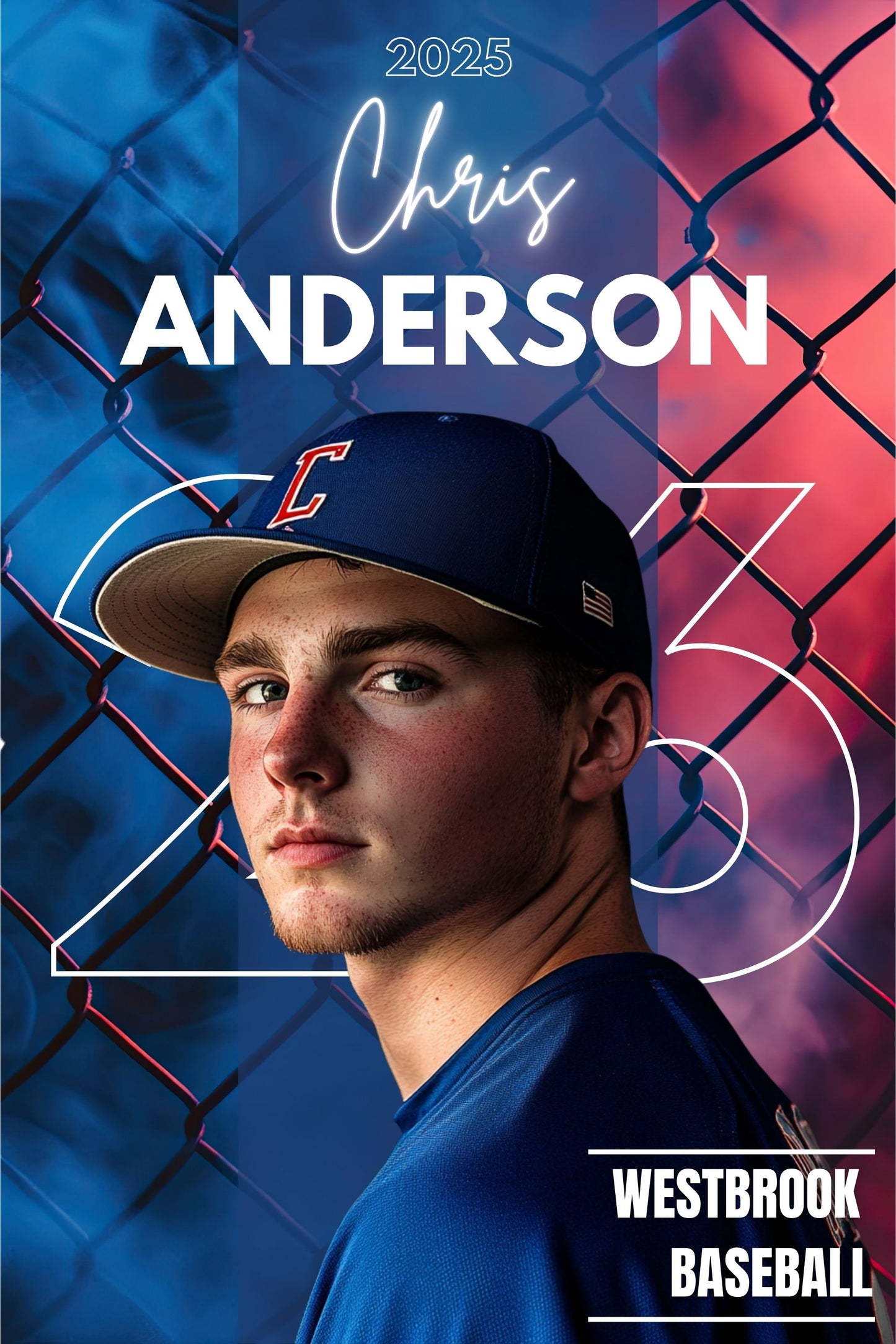 Baseball Canva Poster Template (Fence)