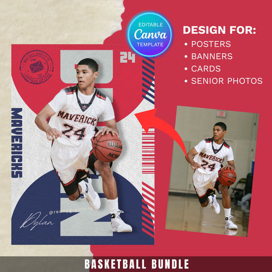 Basketball Card Canva Poster Template