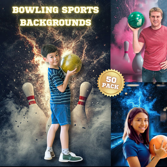 50 Bowling Sports Background Bundle
