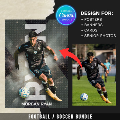 Soccer Canva Poster Template (Black)