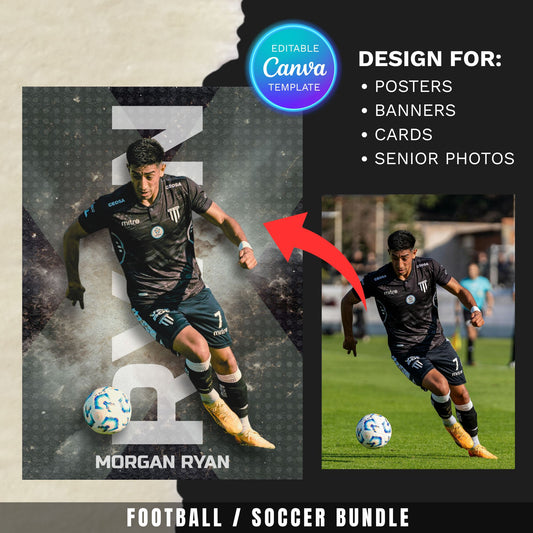 Soccer Canva Poster Template (Black)