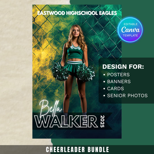Cheerleader Canva Poster Template