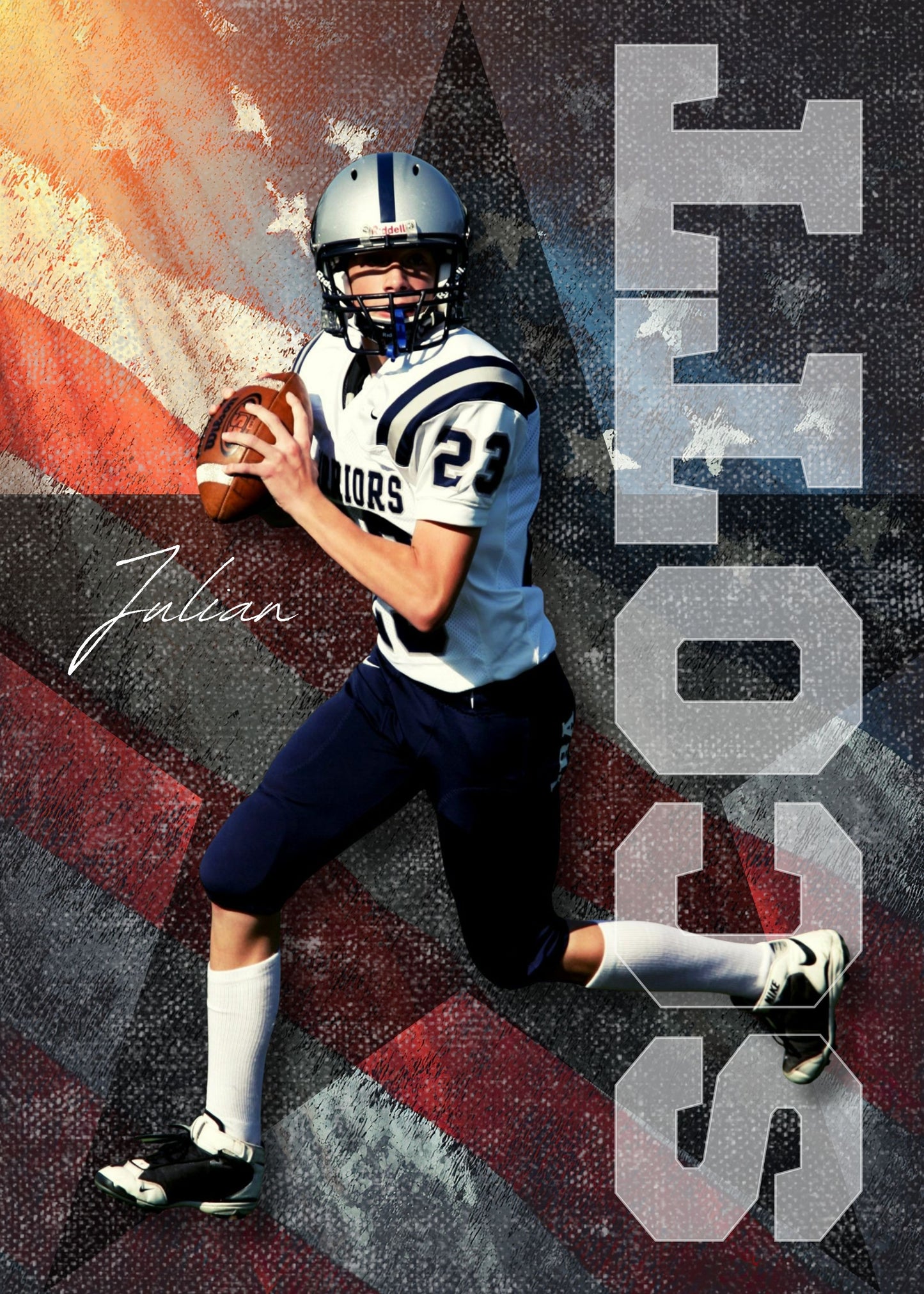 American Football Canva Poster Template