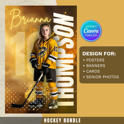 Ice Hockey Canva Poster Template