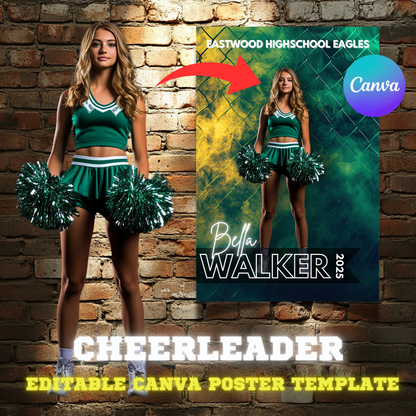 Cheerleader Canva Poster Template