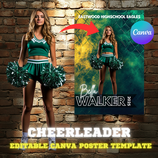 Cheerleader Canva Poster Template