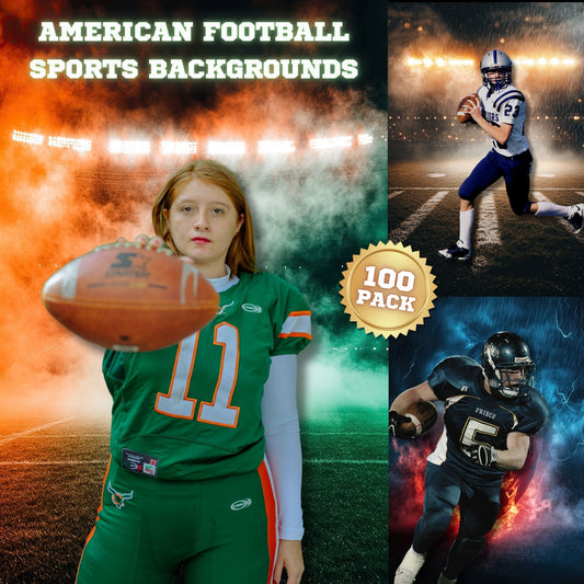 100 American Football Sports Background Bundle