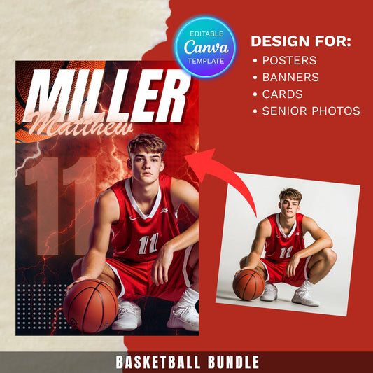 Basketball Canva Poster Template