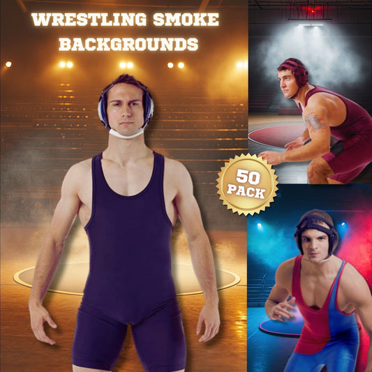 50 Wrestling Smoke Sports Background Bundle