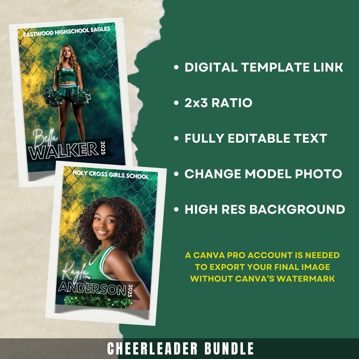 Cheerleader Canva Poster Template