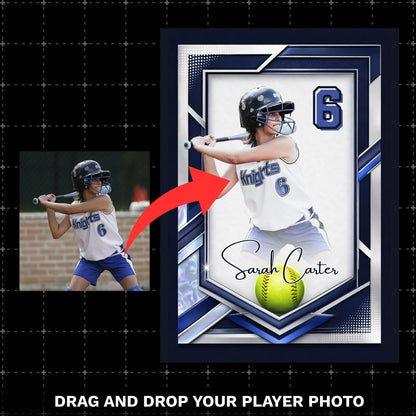 Softball Card Canva Template