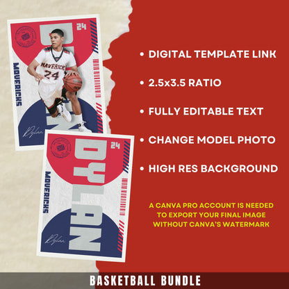 Basketball Card Canva Poster Template