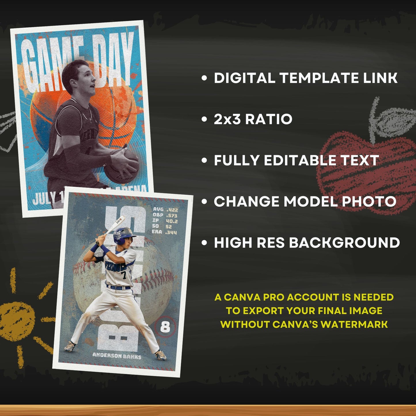 8 Editable Canva Templates for All Sports - Pack 2