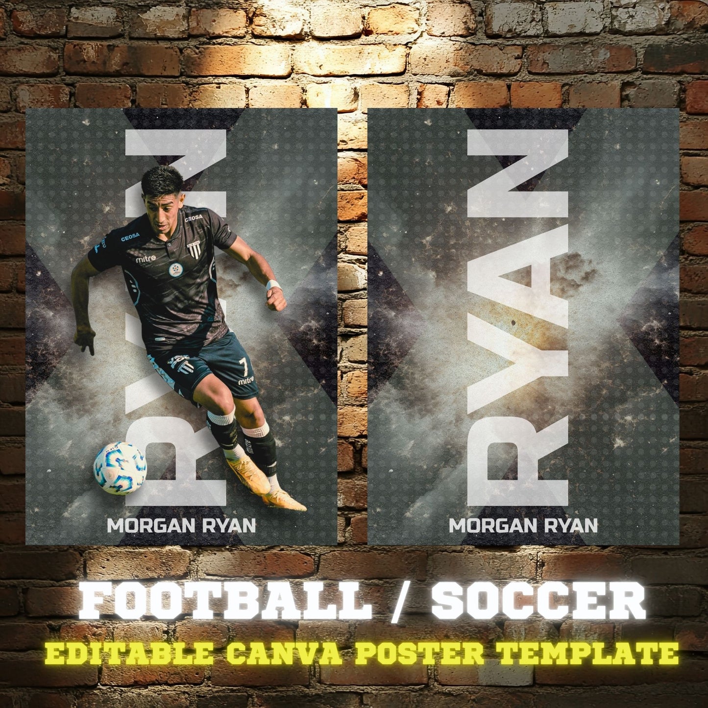 Soccer Canva Poster Template (Black)