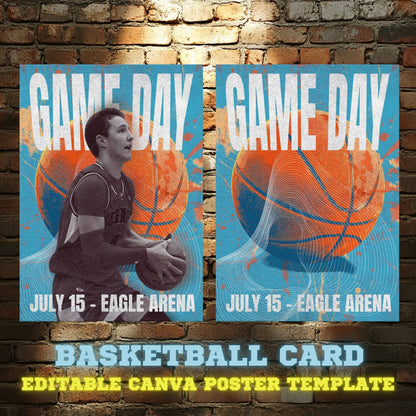 Basketball Canva Poster Template (Vintage Design)