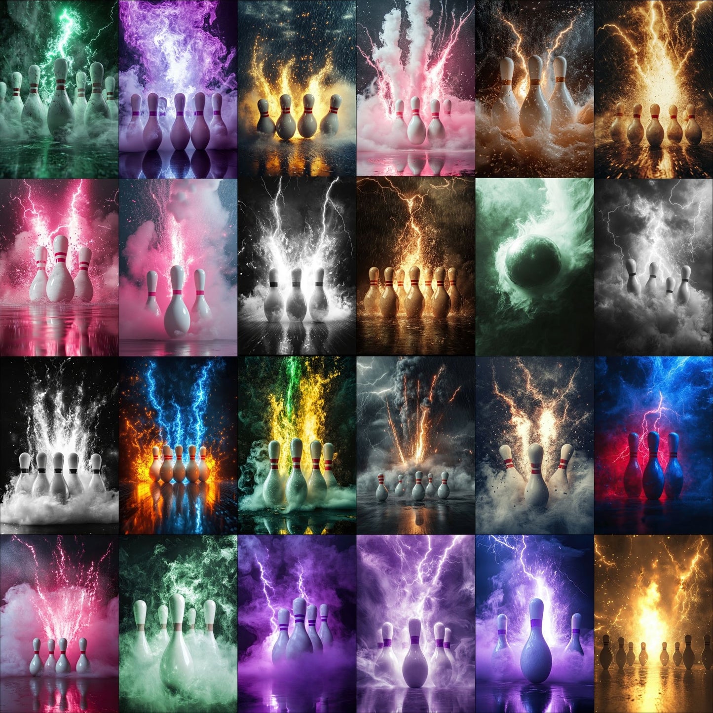 50 Bowling Sports Background Bundle