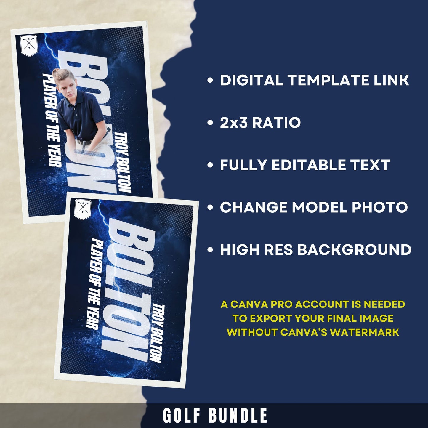 Golf Canva Poster Template