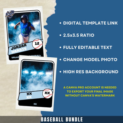 Baseball Card Canva Poster Template