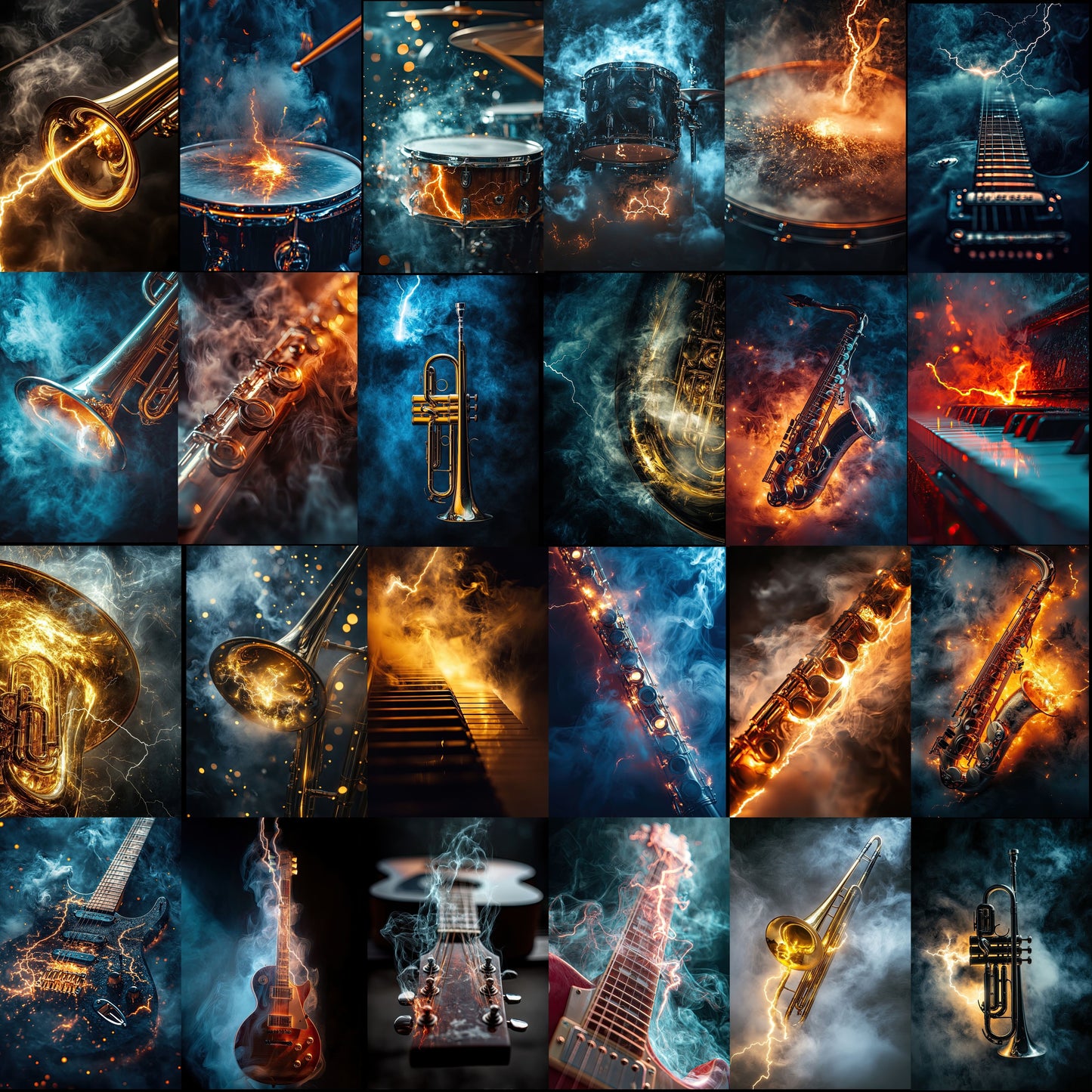 100 School Band Background Bundle