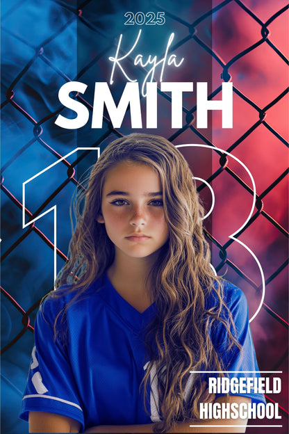 Baseball Canva Poster Template (Fence)