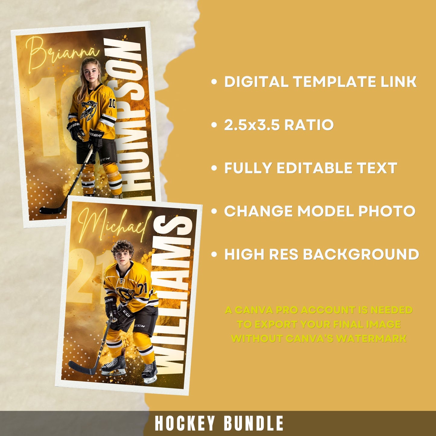 Ice Hockey Canva Poster Template