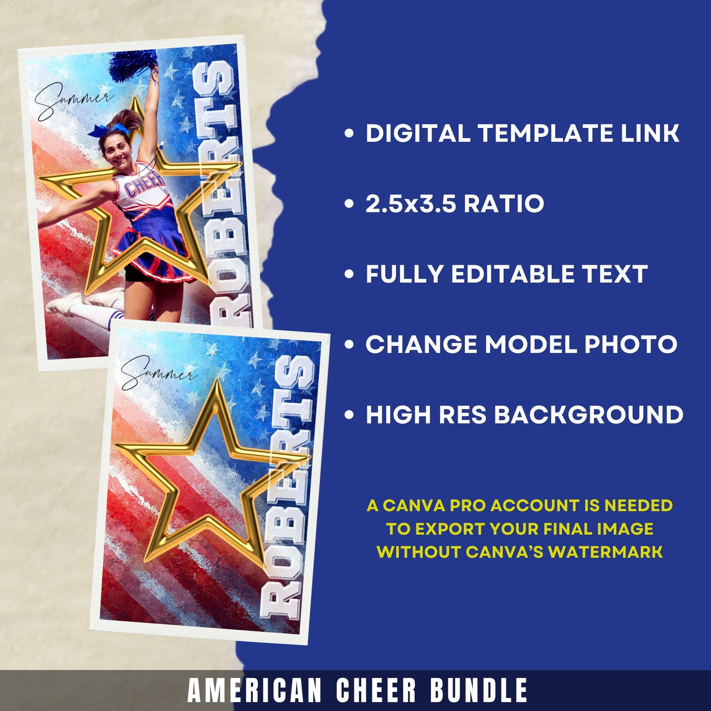 American Cheer Canva Poster Template