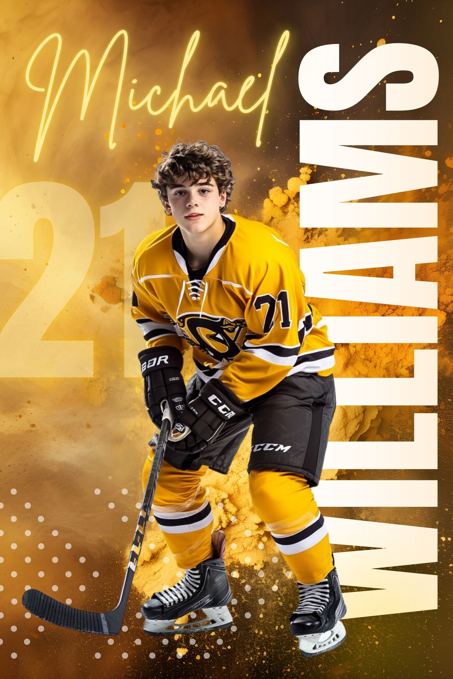 Ice Hockey Canva Poster Template