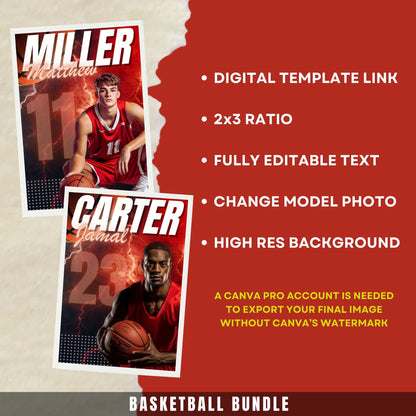 Basketball Canva Poster Template