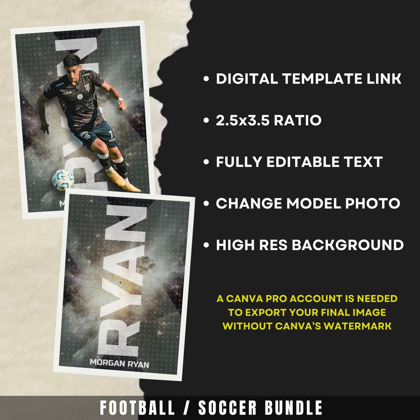 Soccer Canva Poster Template (Black)