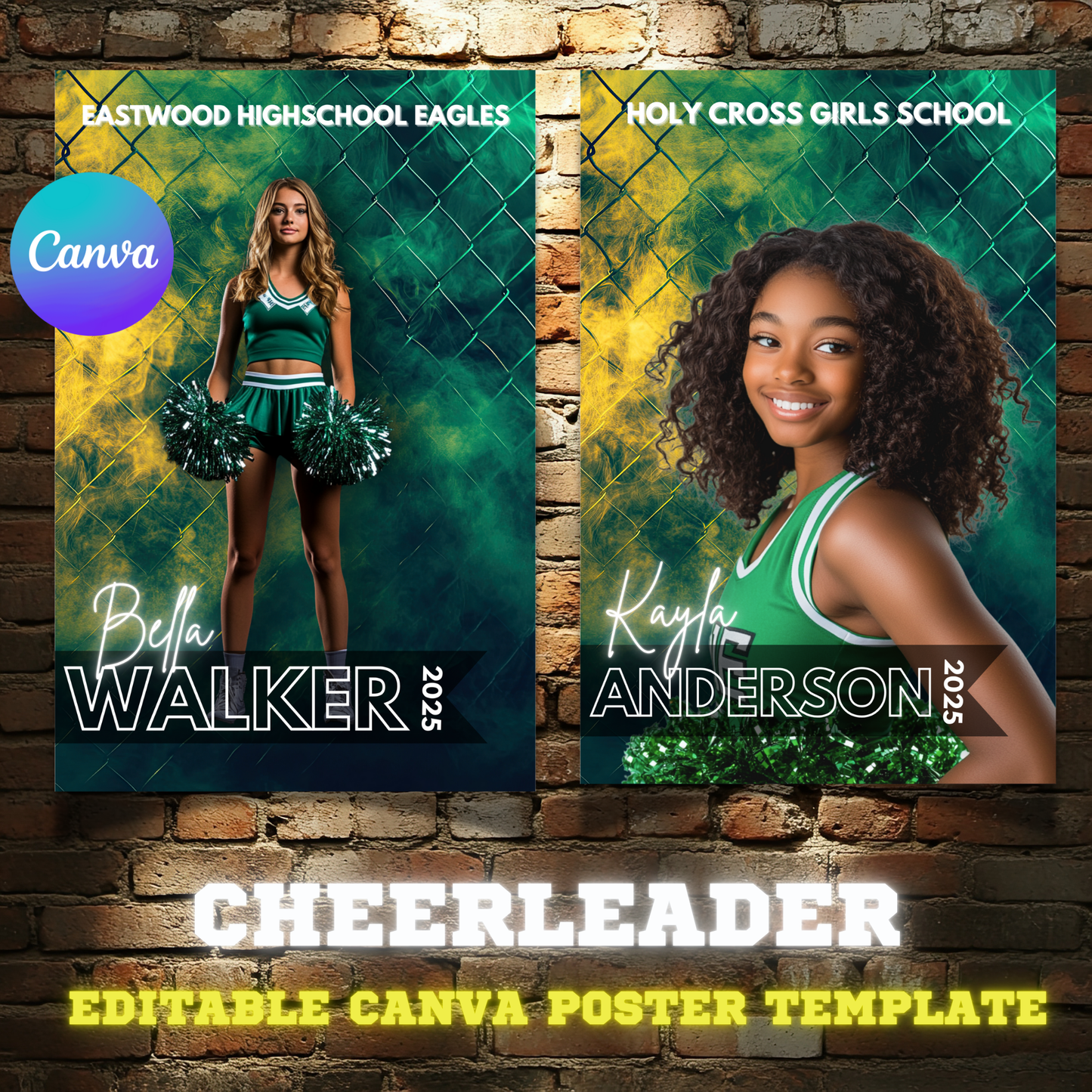 Cheerleader Canva Poster Template
