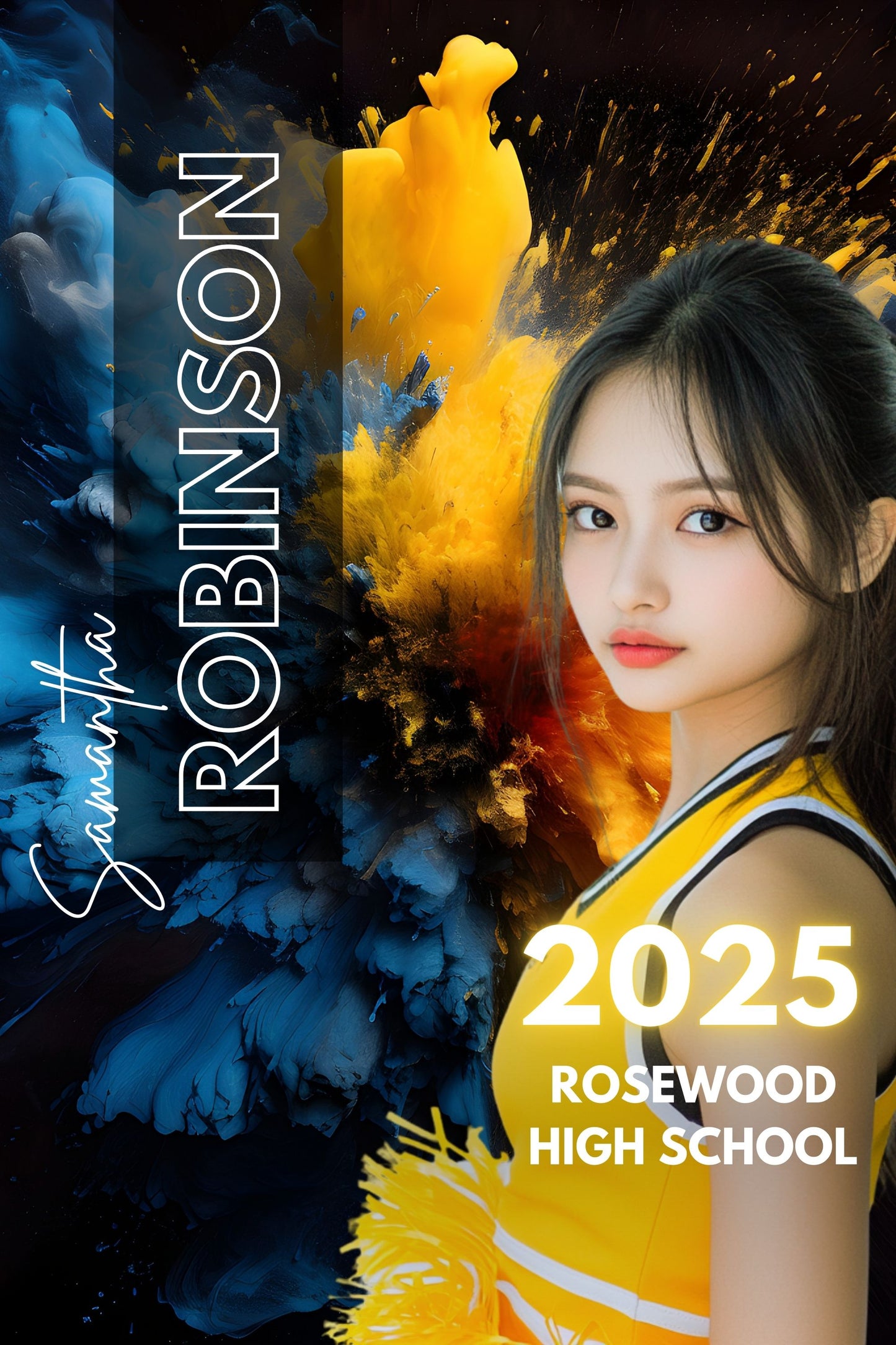 Cheerleader Canva Poster Template (Yellow)