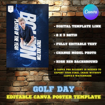 Golf Canva Poster Template
