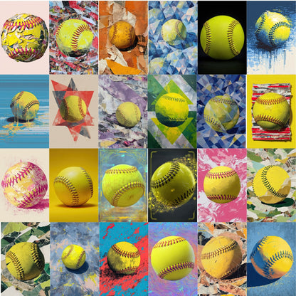 50 Softball Card Sports Background Bundle