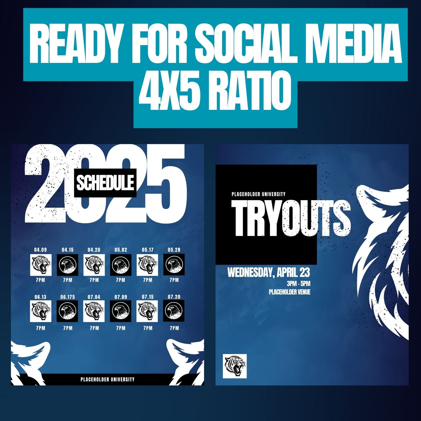 Sports Social Media Template Bundle