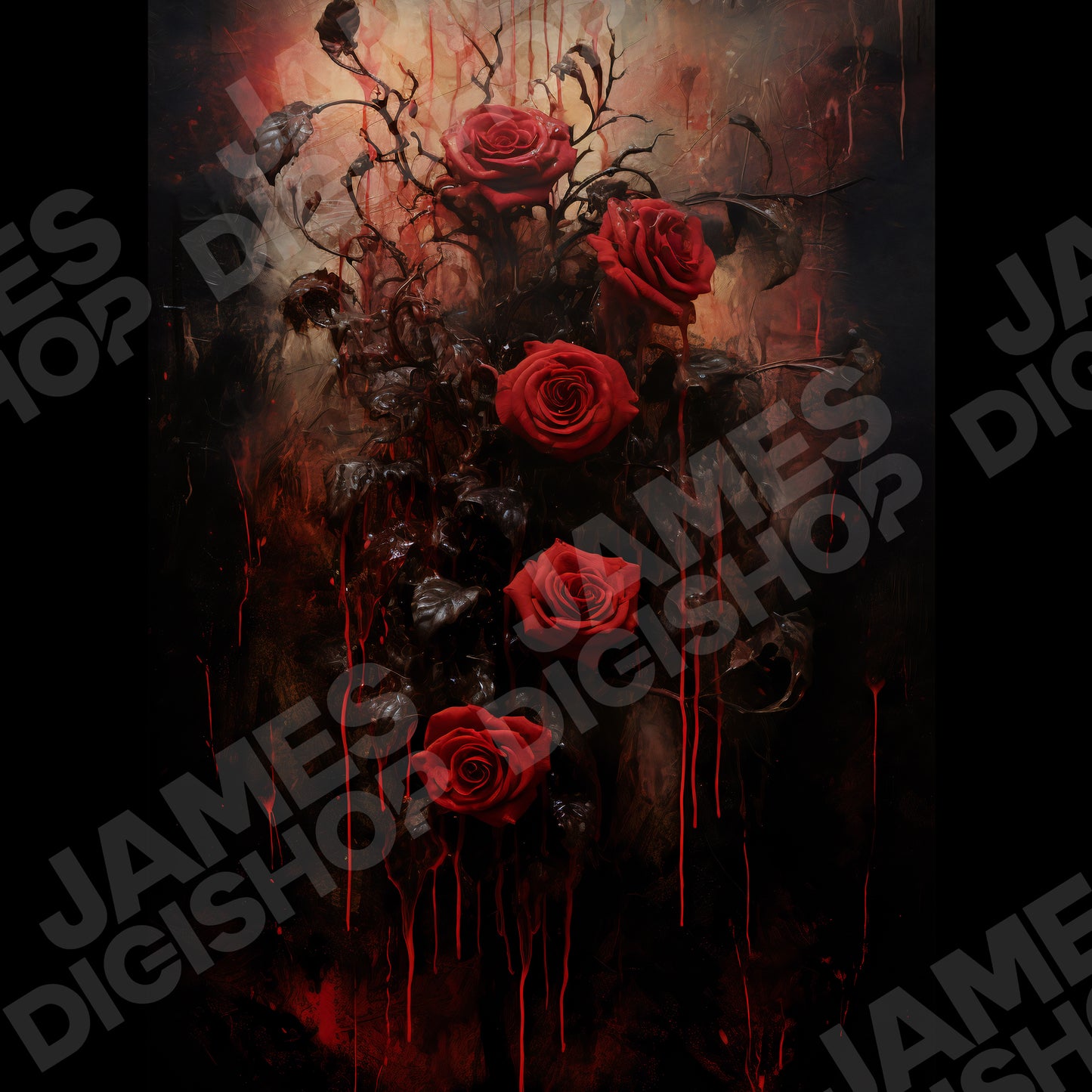 20 Dripping Roses Background Bundle