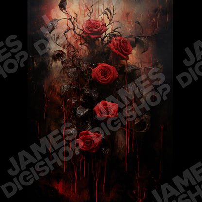 20 Dripping Roses Background Bundle