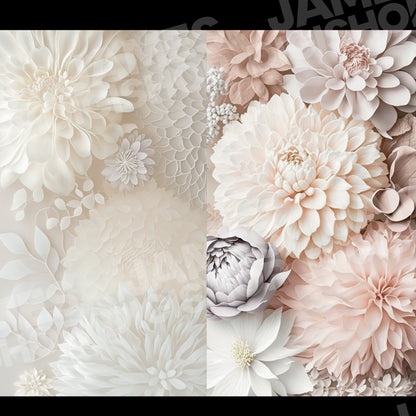 20 Soft Floral Clouds Background Bundle